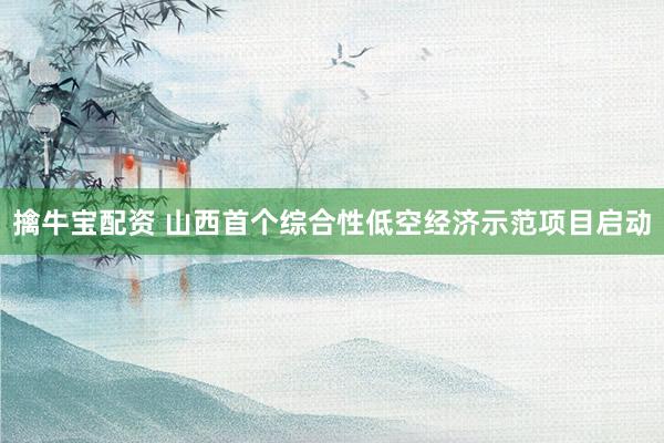 擒牛宝配资 山西首个综合性低空经济示范项目启动
